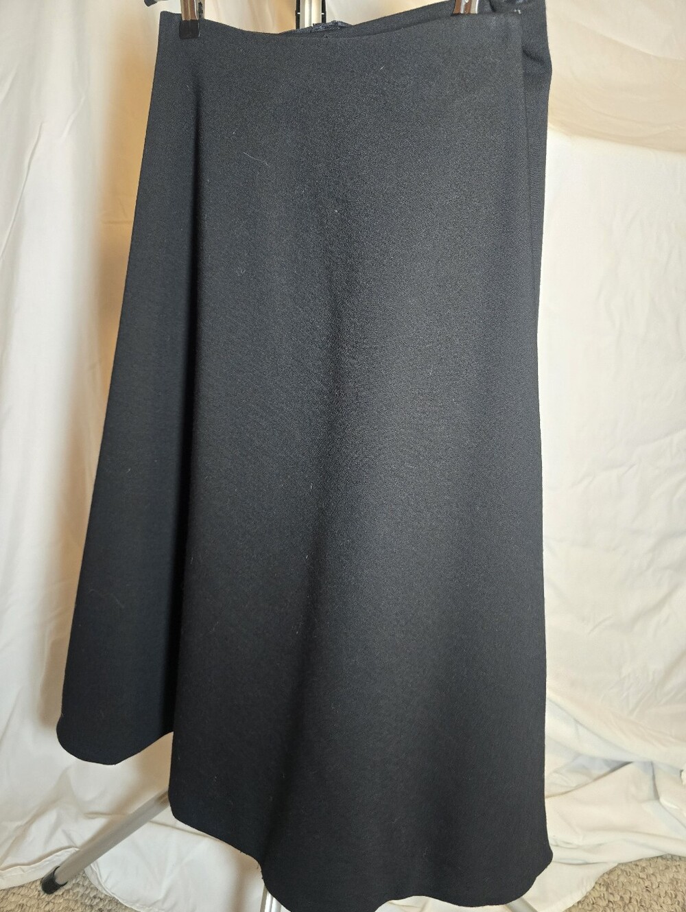 Vintage Classic Black A-Line Wrap Skirt